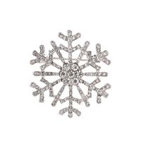 Fashion Snowflake Alloy Plating Diamond Artificial Gemstones Unisex Brooches sku image 1