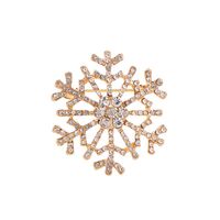 Fashion Snowflake Alloy Plating Diamond Artificial Gemstones Unisex Brooches sku image 2