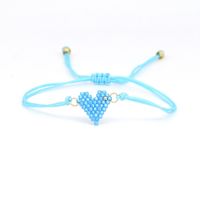 Classic Heart-shaped Jewelry Miyuki Bracelet Rice Beads Hand-woven Red Rope Jewelry Bracelet sku image 3