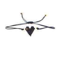 Classic Heart-shaped Jewelry Miyuki Bracelet Rice Beads Hand-woven Red Rope Jewelry Bracelet sku image 2