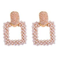 Earrings Fashion Wild Geometric Alloy Pearl Earrings Women sku image 1