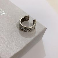 Vintage Ring Female English Alphabet Ancient Rome Open Ring Wild Personality Accessories sku image 2