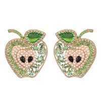 New Fruit Apple Earrings Diamond Earrings Wholesale sku image 1