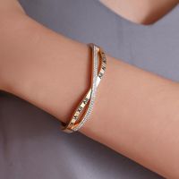 Europäisches Und Amerikanisches Kreuz Römisches Armband Damenmode Online-promi-strass-kreuz Armband Grenz Überschreiten Der Hot-selling-schmuck Großhandel main image 3