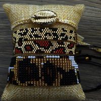 Go2boho Neues Miyuki Reis Perlen Gewebtes Damen Armband Mit Leoparden Muster Mit Natürlichem Muschel Anzug main image 1
