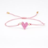 Classic Heart-shaped Jewelry Miyuki Bracelet Rice Beads Hand-woven Red Rope Jewelry Bracelet main image 6