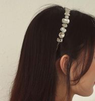 Koreanische Netz Rote Fee Kristall Diamant Dünne Seite Stirnband Koreanische Temperament Damen Mode Süße Haarkarte Kopfschmuck main image 3