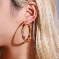 Fashionable Simple Three-layer Cross Earring Stud Earring Exaggerated Geometric Multi-layer Large Circle Ear Hoop main image 1