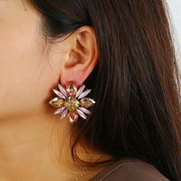 Vintage Rhinestone Earrings Diamond Earrings Female Earrings Geometric Earrings Jewelry main image 1