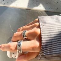 Net Celebrity Simple Retro Ring Weibliche Englische Buchstaben Ancient Rome Ins Wind Open Ring Personal Isierte Accessoires main image 2