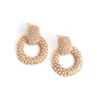 52925 Jujia Neue Geometrische Ohrringe Perlen Kurze Übertriebene Europäische Und Amerikanische Temperament Ohrringe Grenz Überschreitende Versorgung Ohrringe Frauen main image 2