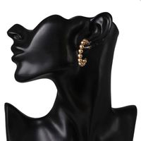 Fashion C Shape Plating Alloy Artificial Gemstones Earrings Ear Studs main image 5