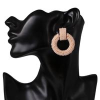 Fashion Geometric Round Micro Inlaid Pearl Earrings Women's Jewelry Wholesale main image 6