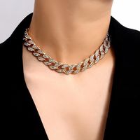مجوهرات فاسق مايكرو مطعمة المرأة سلسلة كاملة الماس الهيب هوب قلادة main image 4