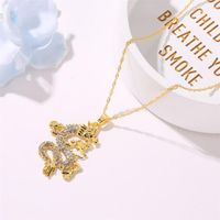 Jewelry Classic Diamond Dragon Pendant Sweater Chain Zodiac Flying Dragon Necklace main image 5