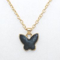 Korean Fashion Oil Drop Butterfly Pendant Necklace New Style Clavicle Chain Wholesale main image 1