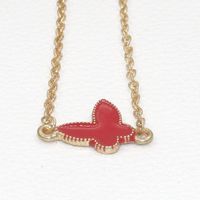 Korean Fashion Oil Drop Butterfly Pendant Necklace New Style Clavicle Chain Wholesale main image 4