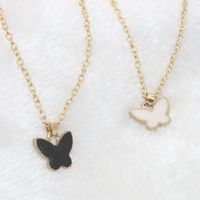 Korean Fashion Oil Drop Butterfly Pendant Necklace New Style Clavicle Chain Wholesale main image 5