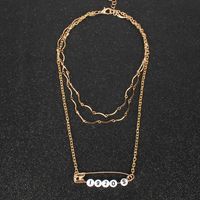 Accessories Pin Digital Pendant Multilayer Clavicle Chain Fashion Popular Necklace Women main image 4