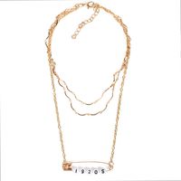 Accessories Pin Digital Pendant Multilayer Clavicle Chain Fashion Popular Necklace Women main image 5