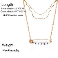 Accessories Pin Digital Pendant Multilayer Clavicle Chain Fashion Popular Necklace Women main image 6