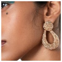 Europäische Und Amerikanische Mode Tropfen Förmige Ohrringe Aus Legierung Persönlichkeit Einfache Kreative Metall Ohrringe Ohrringe Weibliche F4290 main image 1