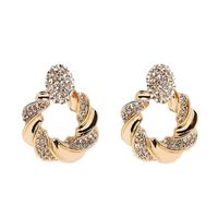 Europäische Und Amerikanische Mode Modeschmuck Mode Diamant Runde Knopf Ohrringe Ohrringe Frauen Erings F4220 main image 5