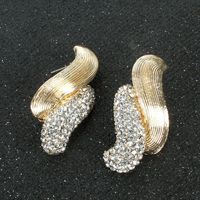 Zr Neue Einfache Legierung Diamant Ohrringe Temperament Kreative Ohrringe Ohrringe Weibliche Einteilige Generation F4210 main image 4
