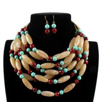 New Fashion Resin Two-tone Necklace Jewelry Wholesale main image 3