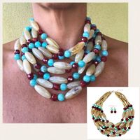 New Fashion Resin Two-tone Necklace Jewelry Wholesale main image 6
