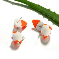Christmas Series Products Cute Soft Clay Little Snowman Handmade Earrings main image 6