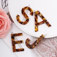 Simple Leopard Letter Hairpin Hair Clip Top Clip main image 6