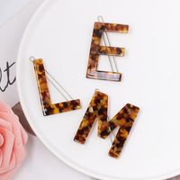 Simple Leopard Letter Hairpin Hair Clip Top Clip main image 5