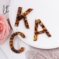 Simple Leopard Letter Hairpin Hair Clip Top Clip main image 4