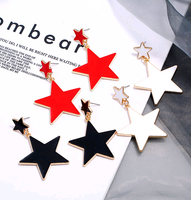 Fashion Metal Simple Five-pointed Star Stud Earrings main image 1