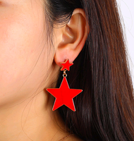 Mode Metall Einfache Fünf-stern Stud Ohrringe main image 3