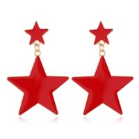 Fashion Metal Simple Five-pointed Star Stud Earrings main image 7