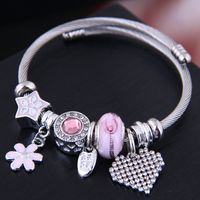 Fashion Metal Simple Flower Bright Love Pendant Multi-element Accessory Bracelet main image 6