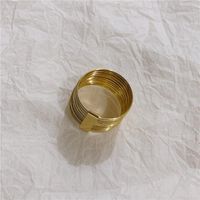 Kaltwind Goldenes Kabel Drahtseil Design Mehrkreis-ring Trendy Spielt Coole Persönlichkeit Paar Zeigefinger Ring main image 4
