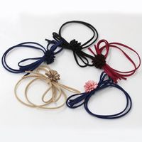 Handmade Bow Flower Hair Rope High Elastic Rubber Band Hair Ring Hair Accessories Headdress Wholesale main image 3