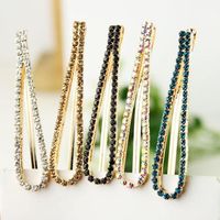 Accesorios Para El Cabello Caliente U-crystal Rhinestone Hair Clip Geometric Edge Clip main image 2