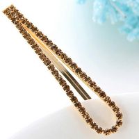 Hot Hair Accessories U-crystal Rhinestone Hair Clip Geometric Edge Clip main image 5