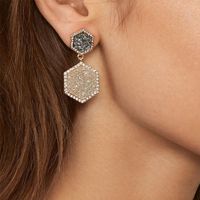 Alloy Geometric Diamond Earrings Simple Geometric Earrings main image 1