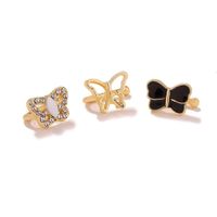 Alloy Studded Butterfly Ear Stud Earrings Simple Wild Jewelry Set Wholesale main image 5