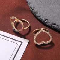 2019 Coréenne Nouvelle Alliage Diamant En Forme De Coeur Anneau De Mode Tous-match Bracelet Hippie Même Style Accessoires Accessoires Mixte Lot main image 5