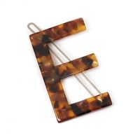 Simple Leopard Letter Hairpin Hair Clip Top Clip sku image 1