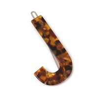 Simple Leopard Letter Hairpin Hair Clip Top Clip sku image 4