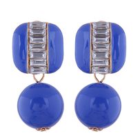 Fashion Jewelry Wholesale Metal Contrast Color Wild Pearl Simple Earrings sku image 1
