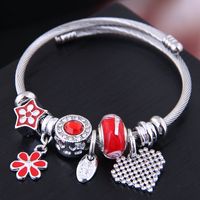 Fashion Metal Simple Flower Bright Love Pendant Multi-element Accessory Bracelet sku image 2