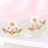 Delicate Korean Fashion Sweet Zircon Earrings sku image 1